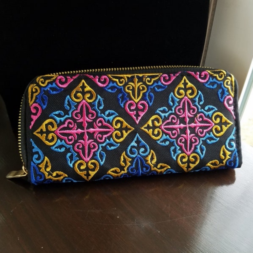 Vintage Boho Embroidered Clutch Evening Bag